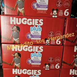 Huggies Size 6 Little Movers 126 Pañales Diapers❗️Nuevos Firm Price