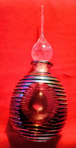 Vintage Murano Sommerso Iridescent Glass Perfume Bottle