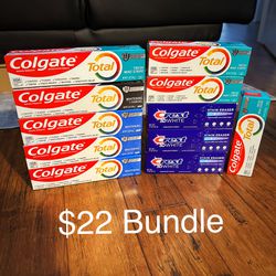 Colgate And Crest Toothpaste Bundle
