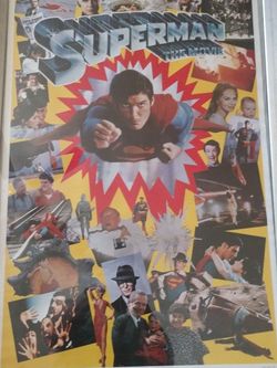 Superman Movie Poster Glass Pic Frame