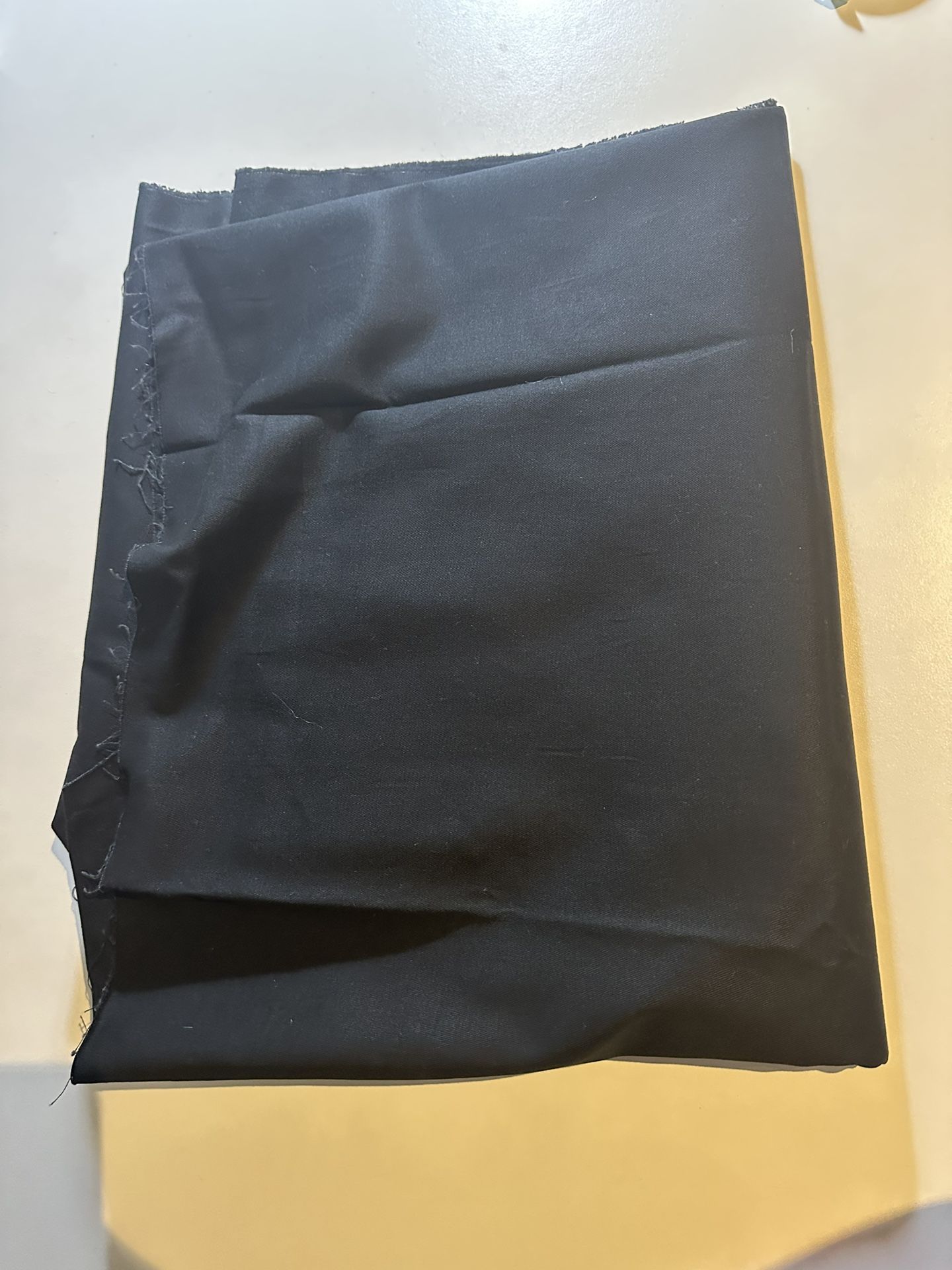Black Cotton Twill Fabric β 1 3/8 Yards