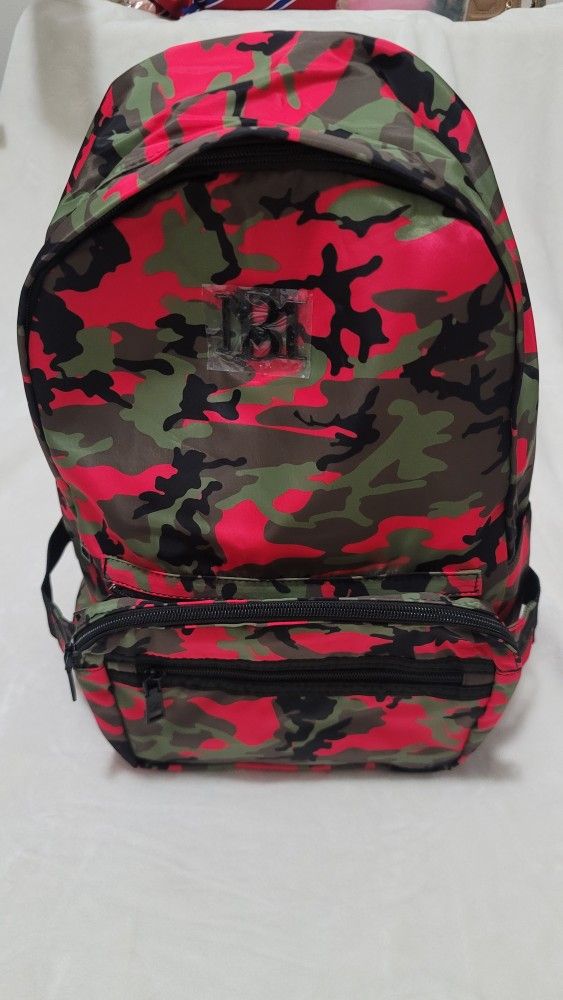 Pink Camo Backpack With Removable Fanny Pack- Badgley Mischka - Brand New