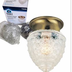 Project Source 5-in Acorn Flushmount Ceiling Light