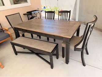 Dining table set with bench and storage +$1500