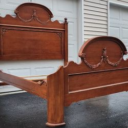 Queen Solid Wood Bed Frame-Lexington - Made In Usa
