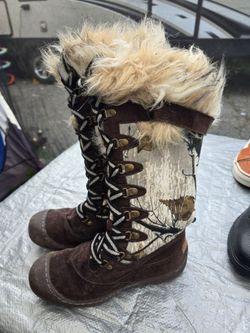 Mukluks Tall Lace-Up Winter Boots with Faux Fur