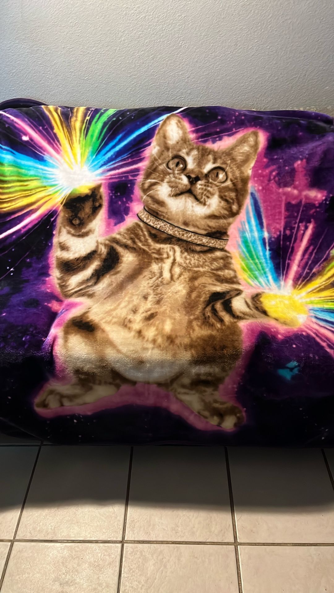 Wild Frontier Galactic Cat Beautiful Soft Blanket