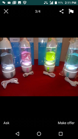 Portable LED Humidifying Water Bottles