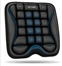 Seat cushion, ergonomic, fully adjustable, back saver