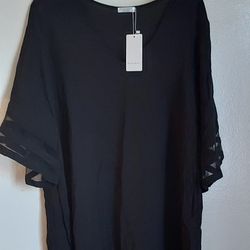 Ekouaer Tunic V Neck 3/4 Sleeve