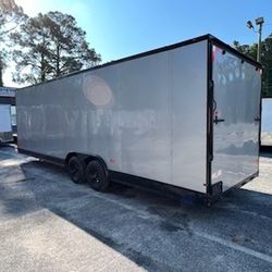 8.5x24ft Enclosed Vnose Trailer Brand New Car Truck Bike Motorcycle ATV SXS RZR SXS Hauler 