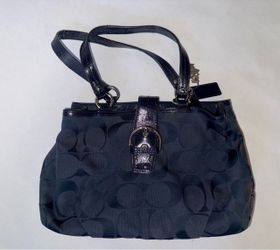 Vintage Coach Soho Dark Navy Signature Carryall Bag F19253