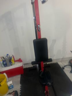 Lat pull down machine with row