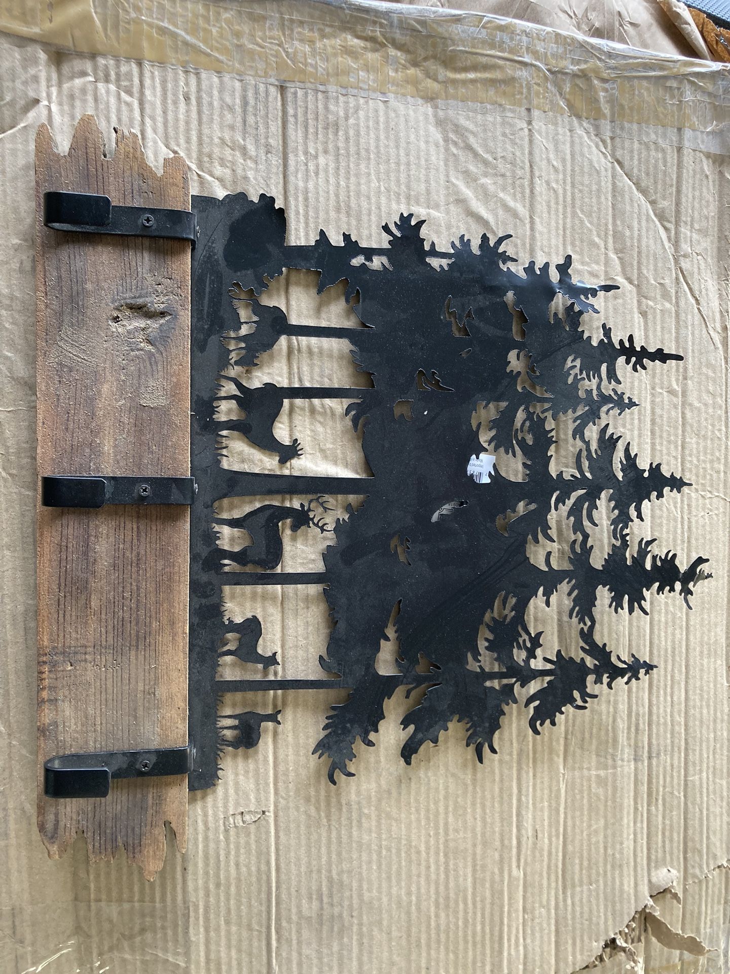 New Deer Wooden/metal Hook Rack