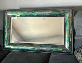✨ Luxury Iridescent Mosaic Statement Mirror – 39” H x 24” W ✨