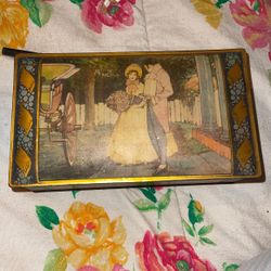 Vintage Canco Tin Victorian Courting Scene