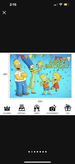 Simpsons Party Backdrop