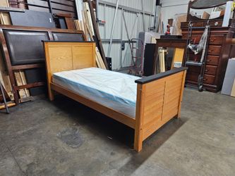 Twin bed and mattress