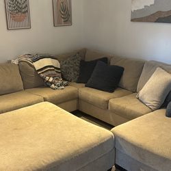 Large Sectional Couch With Ottoman 