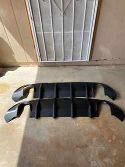 OE Style Rear Diffuser; Matte Black