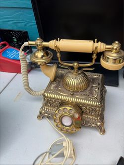 Vintage brass telephone