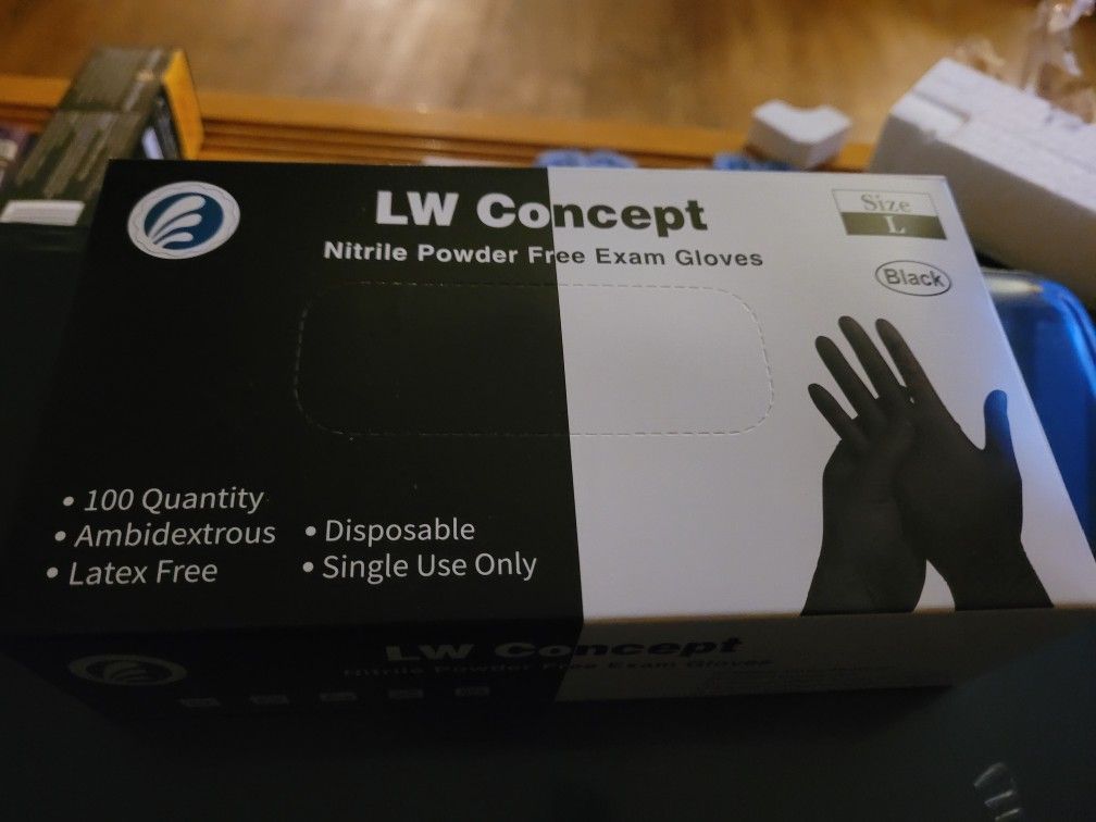 Case Of Black Nitrile Disposable Gloves