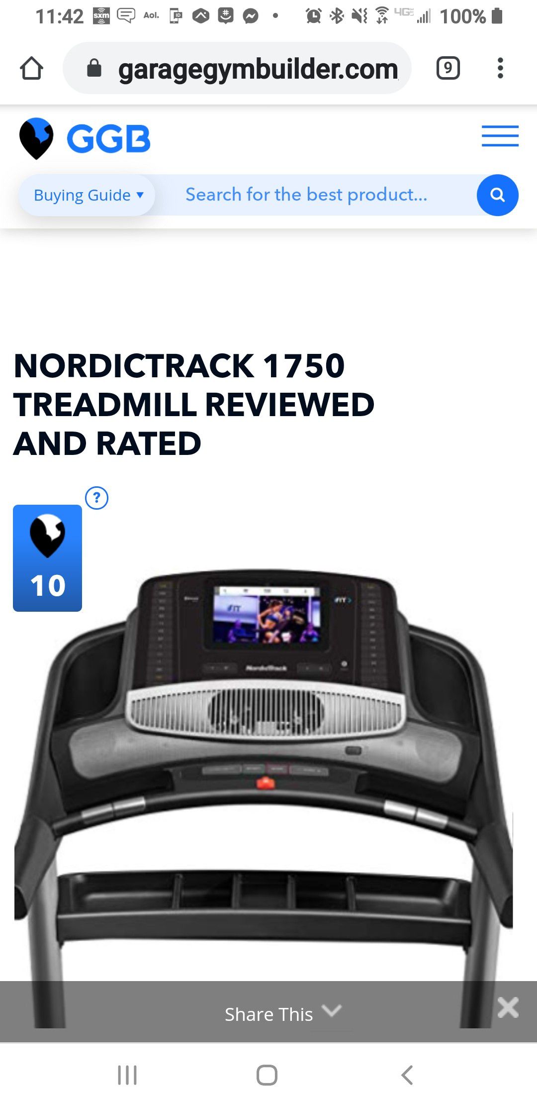 NordicTrack 1750 Save $800