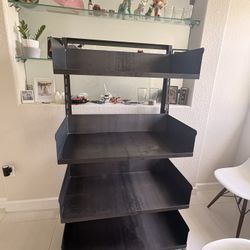 Black Metal Rack - Industrial Style