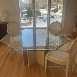 Beveled Octagon Glass Top For Table