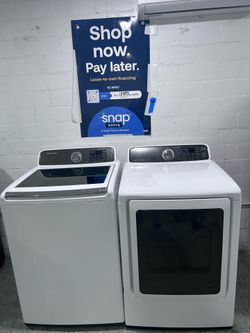 SAMSUNG WASHER AND. DEYER. SET