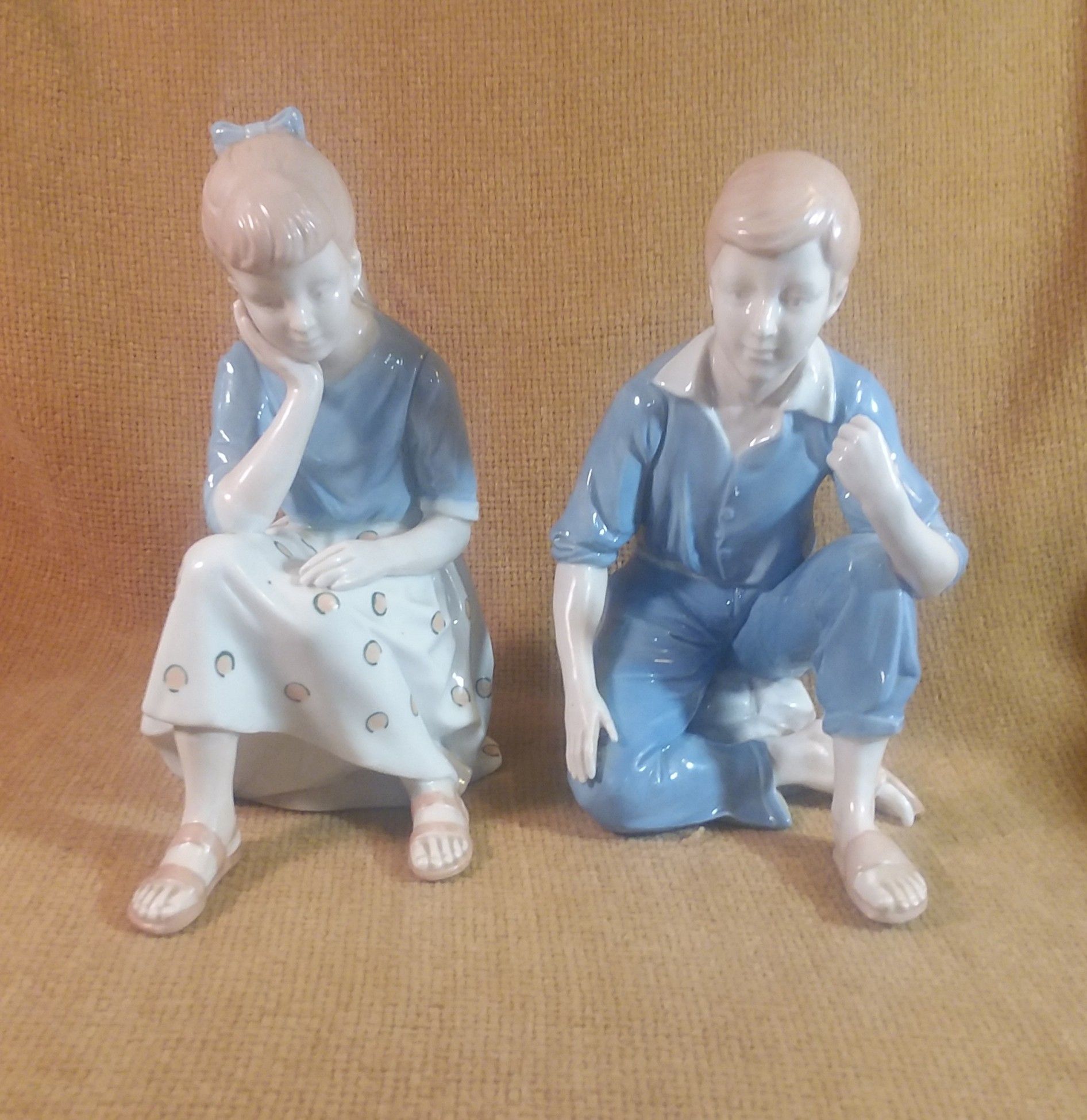 Vintage Andrea By Sadek Girl & Boy Figurines