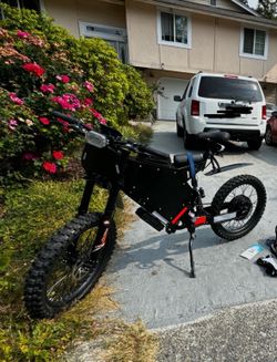 Custom 55MPH Stealth Bomber E-Bike | 6kW QS Motor | 72V 41.6Ah Panasonic | Under 50 Miles