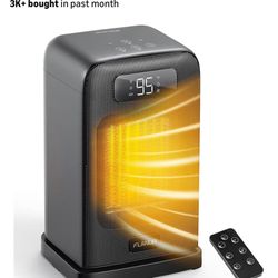 Space Heaters for Indoor Use, 1500W Small Desk Heater with Remote, Thermostat, 4 Modes, 12H Timer, LED Display, Safety Protection, 70° Oscillating Hea