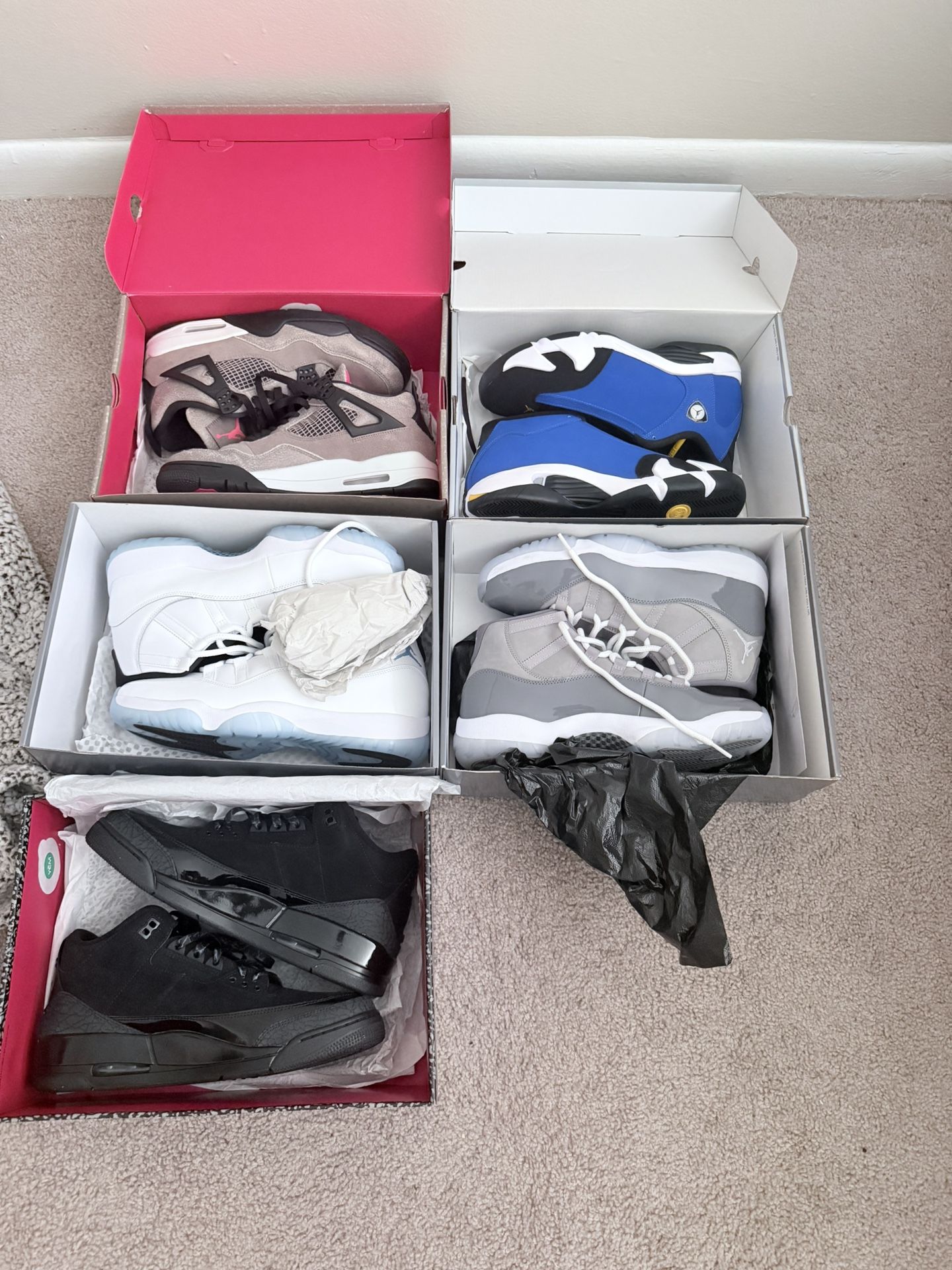 Jordan 3 ,Jordan 11 Jordan 4, Jordan 14