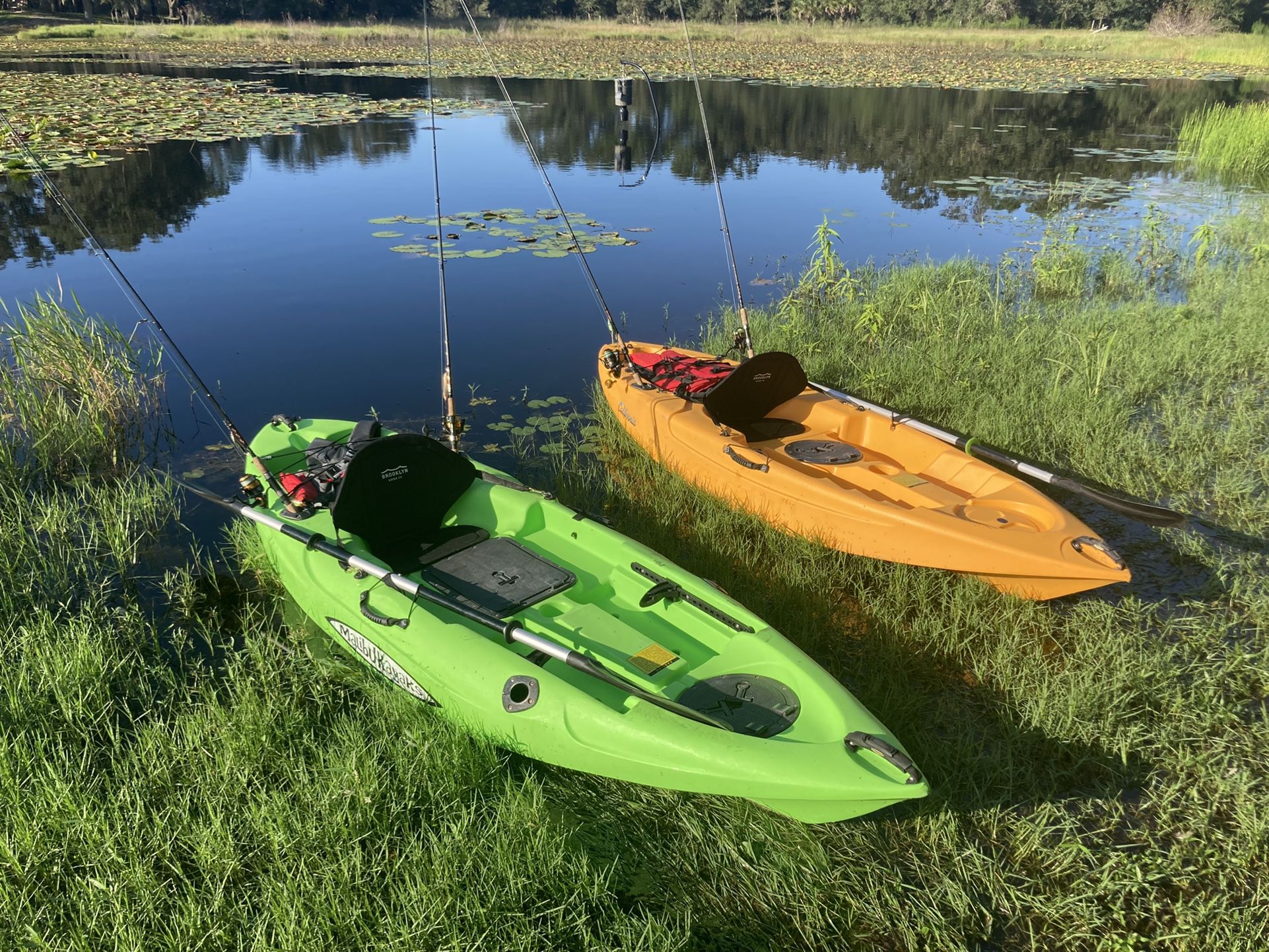 (2) Malibu Fishing Kayaks W/ Gear