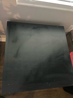 Black wood side table