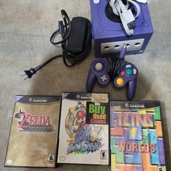 Purple Nintendo Game Cube