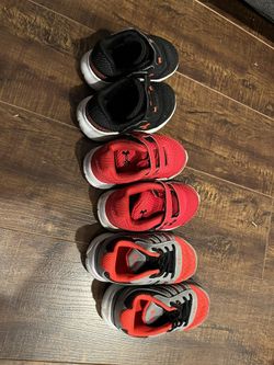 3 Pairs Of Toddler Under Armour Shoes 