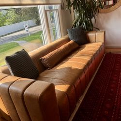 CB2 Leather couch 