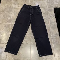 Carhartt WIP Pants Women 25 Blue Armanda High Waist Relaxed Fit Baggy