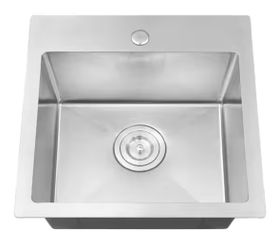 Handmade Stainless steel 18 in. Single Bowl Top Mount Scratch-Resistant Nano Drop-in Kitchen Sink With Strainer