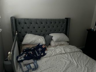 Queen size Bed Frame and Mattress. Memory Foam. Lumbar