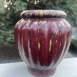 Red Flower Pot - Heavy and Solid