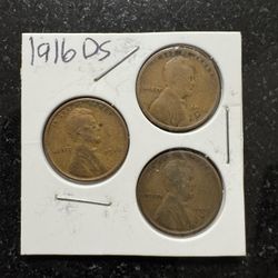 Lincoln WHEATBACK Cents 1916 PDS Mints