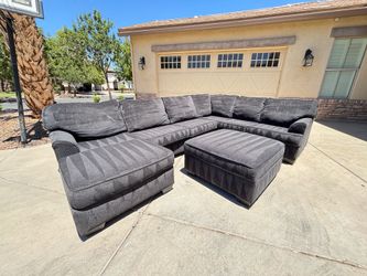 Sectional Couch - Free Delivery - Has storage ottoman