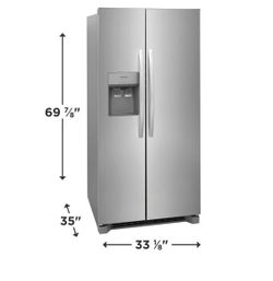 New Frigidaire 22 Cu. Ft. 33" Standard-Depth Side-by-Side Refrigerator FRSS2323AS