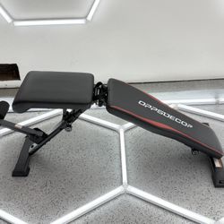 Brand New OPPSDECOR Adjustable Weight Bench, Easy Assembly Fast Folding Workout Bench, Space Saving Weight Benches Incline Decline Flat SKU386-G