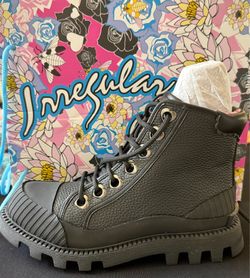 Irregular Choice Dinosaur Stomp black boots
