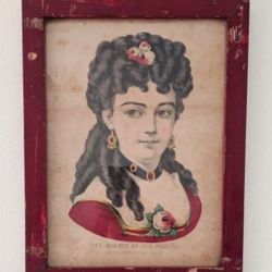 Hand Coloured Lithograph. Publish By Curier And Ives..New York.. Antique