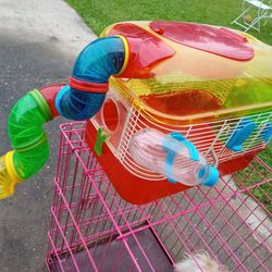 Jaula Con Todo Lo Necesario.Usado 